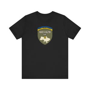Non-Negotiable Ukraine T-Shirt, 603,628 KM Map Shield Tee, Stand With Ukraine Crimea is Ukraine Territorial Integrity Unisex Shirt image 2