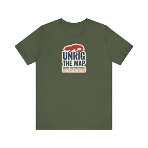 Unrig The Map Shirt | End Gerrymandering Tee | Fair Maps Voting Rights Activist Gift image 3