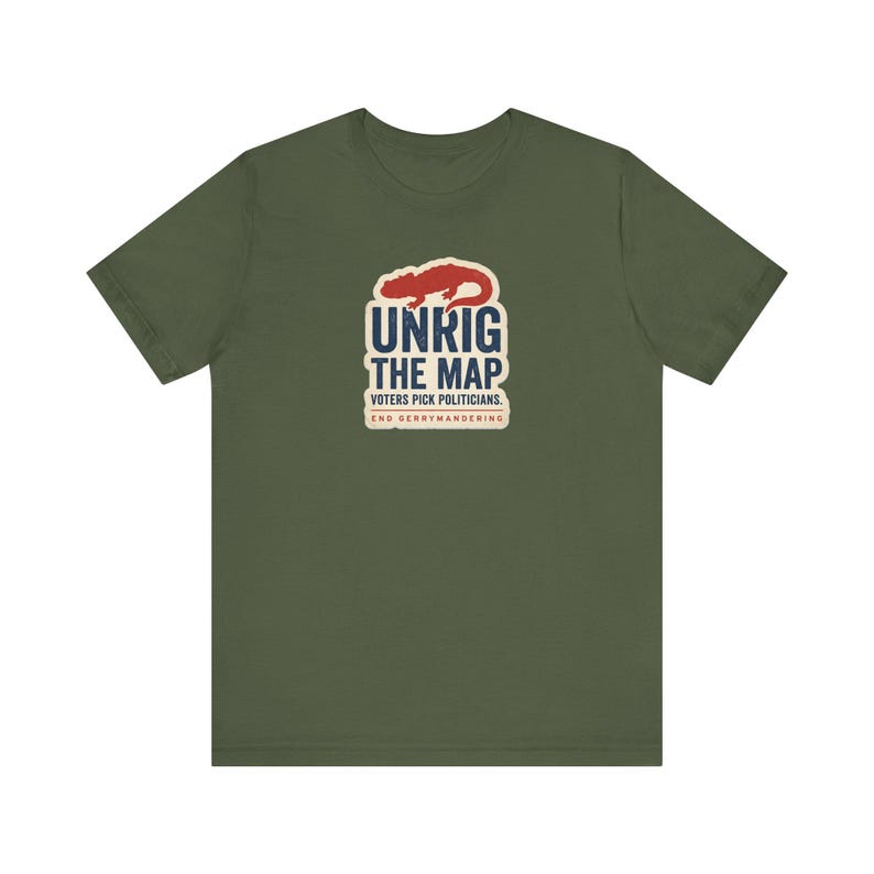 Unrig The Map Shirt | End Gerrymandering Tee | Fair Maps Voting Rights Activist Gift image 3