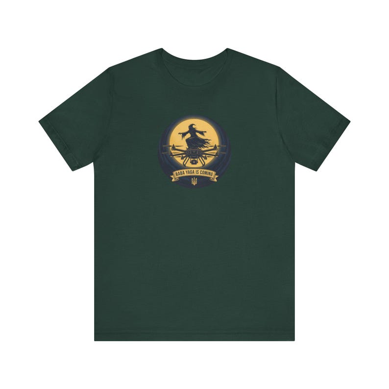 Baba Yaga Drone T-shirt | Oekraïne Nachtbommenwerper Folklore Heks Shirt | Slava Ukraini Cadeau afbeelding 5