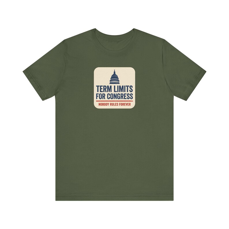 Term Limits for Congress Tee | Navy Capitol Dome Anti Incumbent Shirt | Bipartisan Government Reform Gift image 3