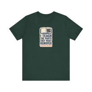 I Teach The Parts They Want Removed Shirt | Banned Books Teacher Tee | Anti Book Ban Gift image 4