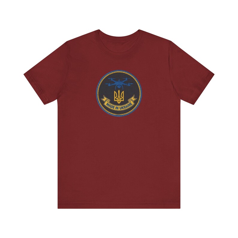 ウクライナ製ドローン士気向上パッチTシャツ｜FPVクワッドコプタートライデントTシャツ｜ウクライナ製ミリタリーギフト（男性向け） 画像 12