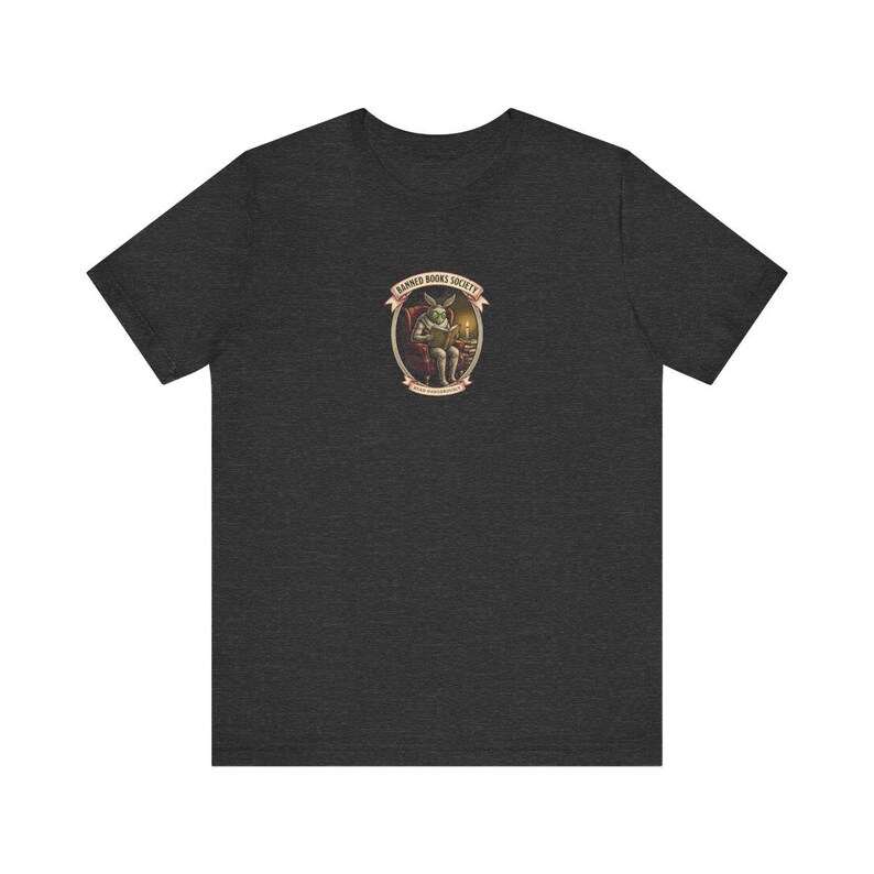 Banned Books Society Mothman Tee | Dark Academia Bookish Shirt | Anti Censorship Reading Gift | Cryptid Book Club Graphic Tee image 6