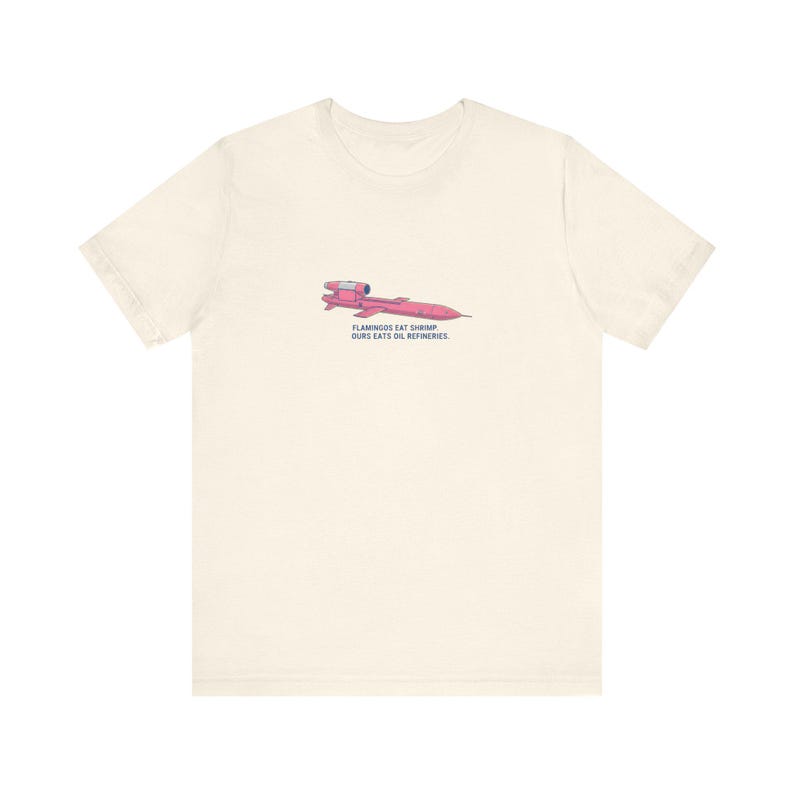 Ukraine Flamingo Missile Tee | Pink FP-5 Cruise Missile Shirt | Ukrainian Military Humor | Slava Ukraini Gift image 4