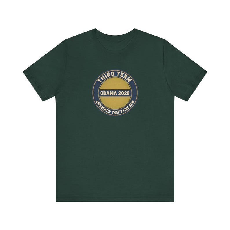 Obama 2028 T-Shirt, Funny Third Term Political Satire Tee, Apparently That's Fine Now Shirt, Democrat Gift Unisex Tee image 5