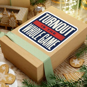 Turnout Is The Whole Game Sticker | Vote 2026 Midterms Decal | Get Out The Vote Organizer Gift image 9