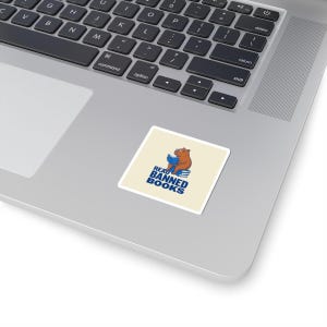 Read Banned Books Sticker | Riso Capybara Bookworm Vinyl Decal | Librarian & Book Lover Gift image 11