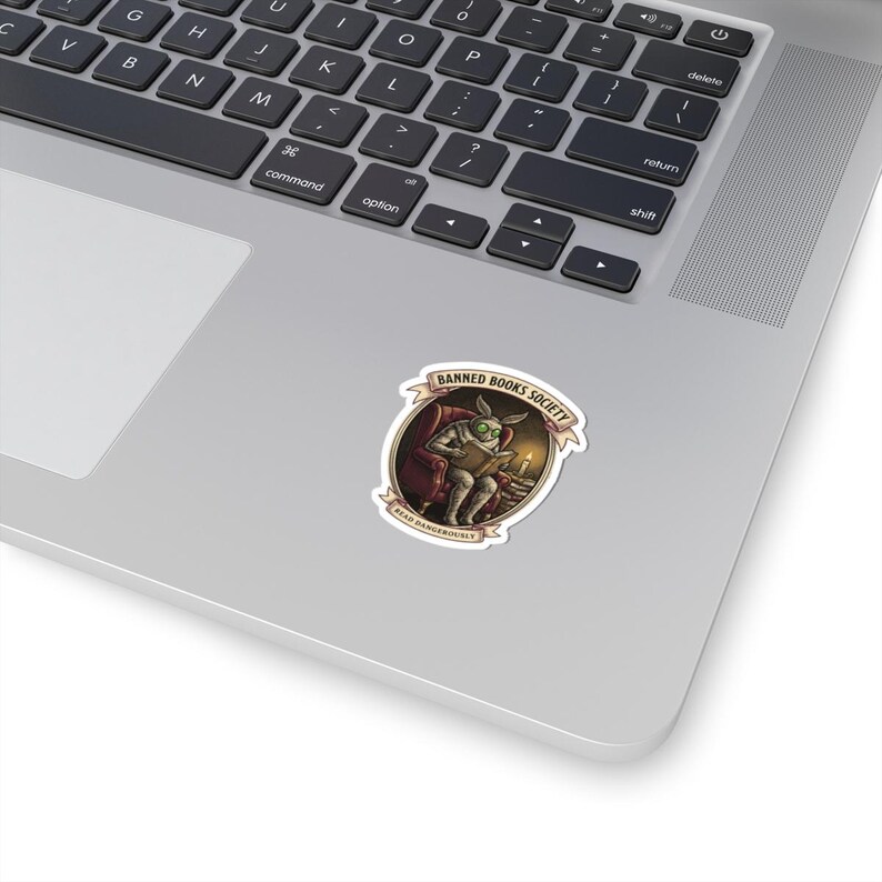 Banned Books Society Sticker | Mothman Dark Academia Cryptid Decal | Bookish Gift for Readers & Librarians image 11