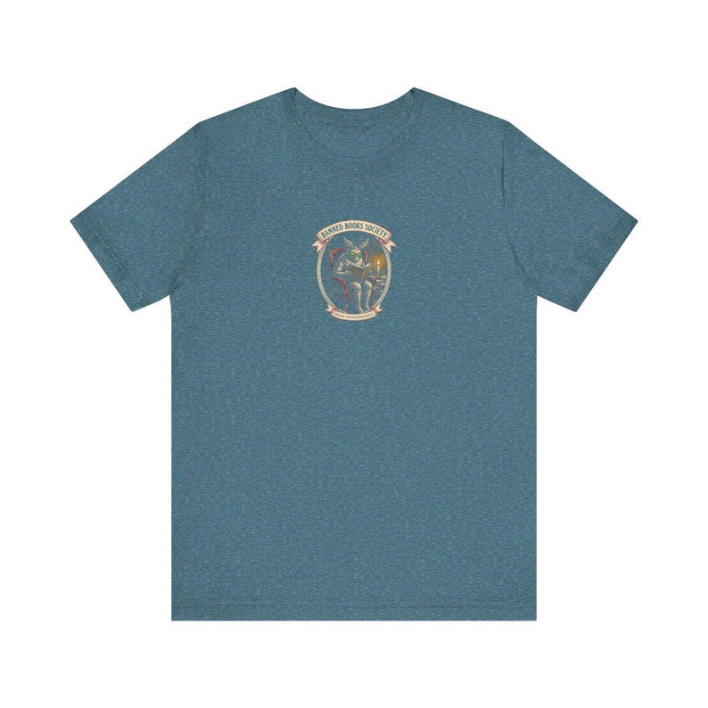 Banned Books Society Mothman Tee | Dark Academia Bookish Shirt | Anti Censorship Reading Gift | Cryptid Book Club Graphic Tee image 5