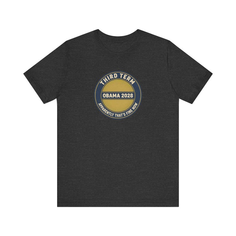Obama 2028 T-Shirt, Funny Third Term Political Satire Tee, Apparently That's Fine Now Shirt, Democrat Gift Unisex Tee image 8
