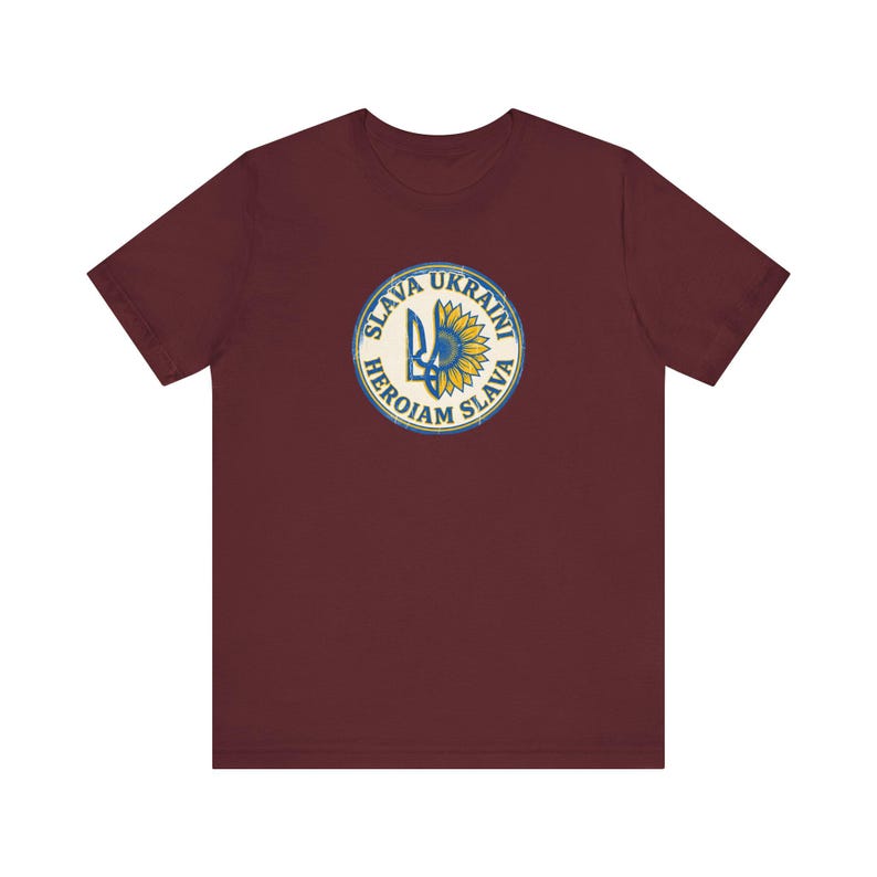 Slava Ukraini T-Shirt | Ukrainian Trident Sunflower Tee | Heroiam Slava Shirt | Stand With Ukraine Gift image 10