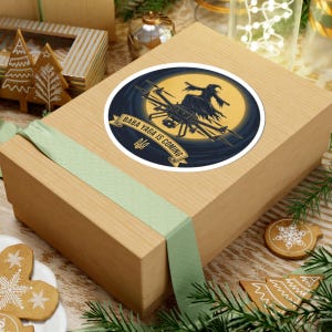 Baba Yaga Is Coming Sticker, Ukrainian Night Bomber Drone Decal, Baba Yaga Drone Folklore Sticker, Stand With Ukraine Laptop Decal image 9