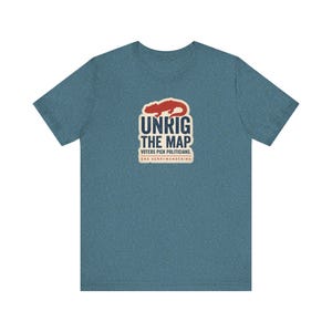 Unrig The Map Shirt | End Gerrymandering Tee | Fair Maps Voting Rights Activist Gift image 5