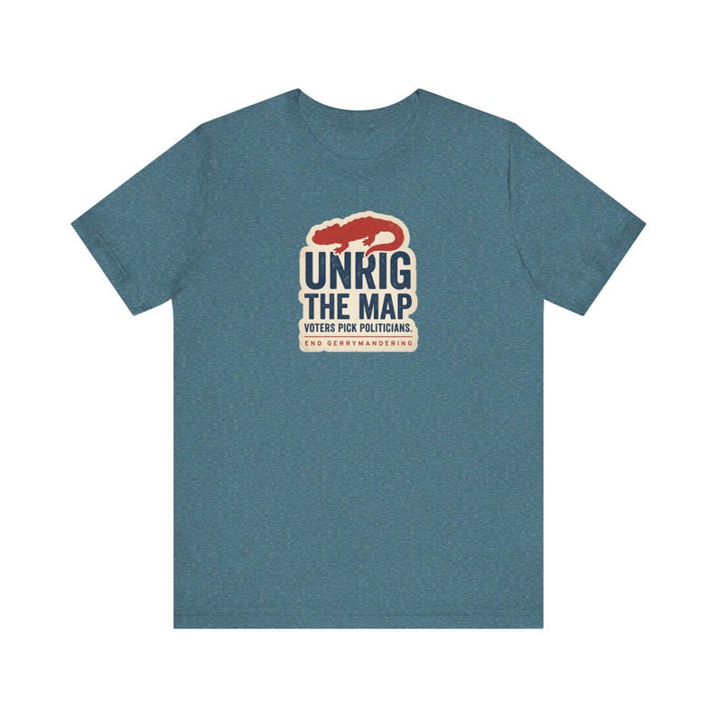Unrig The Map Shirt | End Gerrymandering Tee | Fair Maps Voting Rights Activist Gift image 5
