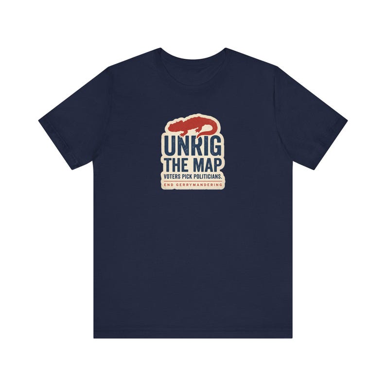 Unrig The Map Shirt | End Gerrymandering Tee | Fair Maps Voting Rights Activist Gift image 7