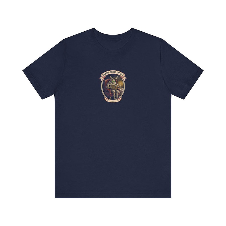 Banned Books Society Mothman Tee | Dark Academia Bookish Shirt | Anti Censorship Reading Gift | Cryptid Book Club Graphic Tee image 7