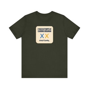 2 Failed Attempts at Learning Ukrainian T-Shirt, Funny Ukrainian Language Learner Tee, Diaspora Heritage Gift, Unisex Mova Shirt image 2