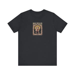 Book Smuggler Bigfoot Tee | Banned Books Shirt | Funny Cryptid Reading Gift | Dark Academia Sasquatch Graphic Tee image 2