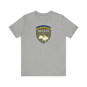 Non-Negotiable Ukraine T-Shirt, 603,628 KM Map Shield Tee, Stand With Ukraine Crimea is Ukraine Territorial Integrity Unisex Shirt image 4