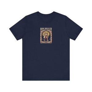 Book Smuggler Bigfoot Tee | Banned Books Shirt | Funny Cryptid Reading Gift | Dark Academia Sasquatch Graphic Tee image 7