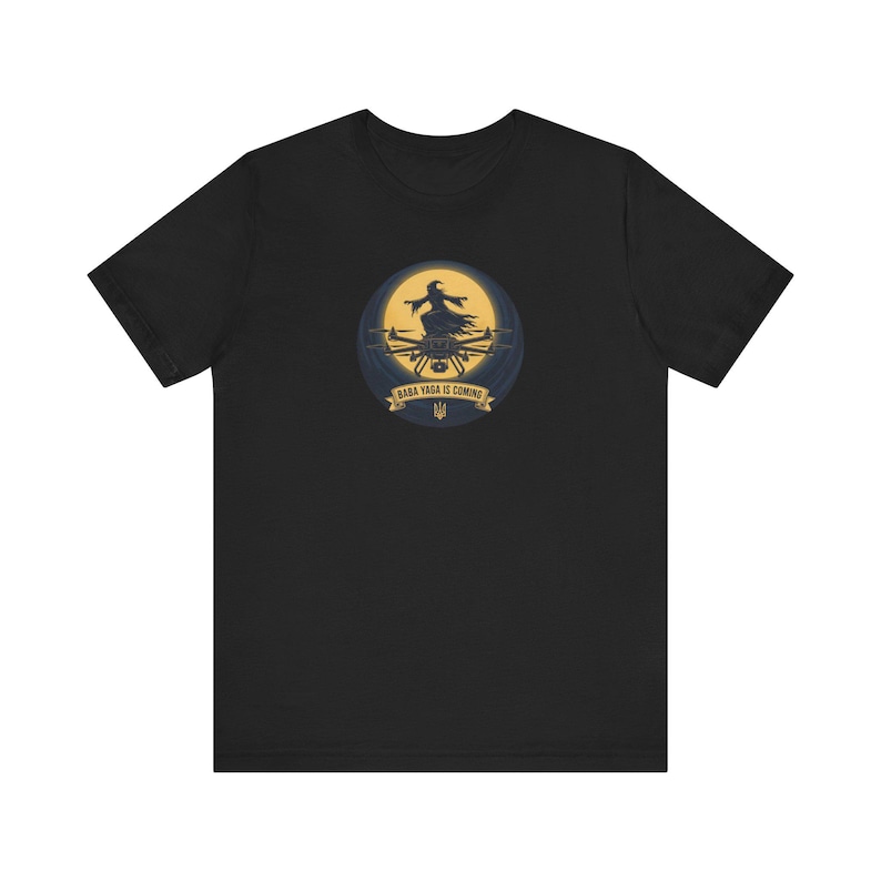 Baba Yaga Drone T-shirt | Oekraïne Nachtbommenwerper Folklore Heks Shirt | Slava Ukraini Cadeau afbeelding 2