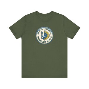 Slava Ukraini T-Shirt | Ukrainian Trident Sunflower Tee | Heroiam Slava Shirt | Stand With Ukraine Gift image 4