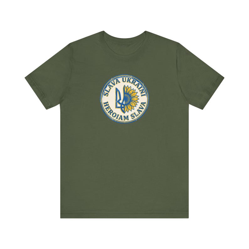 Slava Ukraini T-Shirt | Ukrainian Trident Sunflower Tee | Heroiam Slava Shirt | Stand With Ukraine Gift image 4