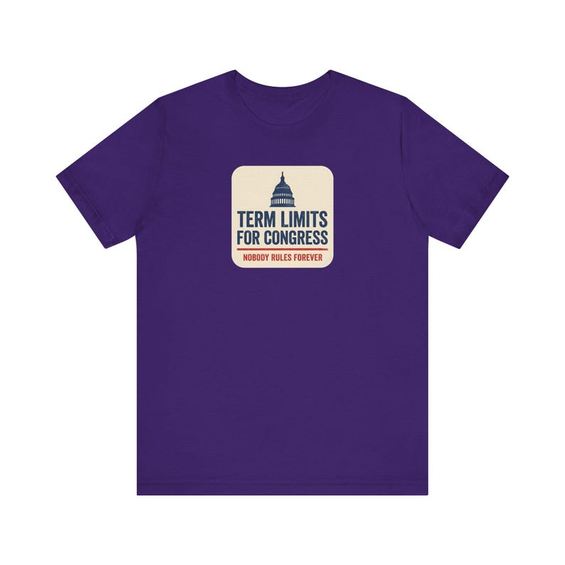 Term Limits for Congress Tee | Navy Capitol Dome Anti Incumbent Shirt | Bipartisan Government Reform Gift image 8