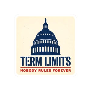 Term Limits Sticker | Capitol Dome Nobody Rules Forever Decal | Anti Incumbent Civic Gift image 10