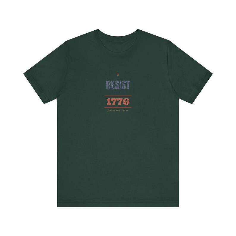 „Widerstand leisten wie 1776“-T-Shirt | Protest-T-Shirt zum 250. Jahrestag der Amerikanischen Revolution | Geschenk für Demokratie-Fans Bild 7