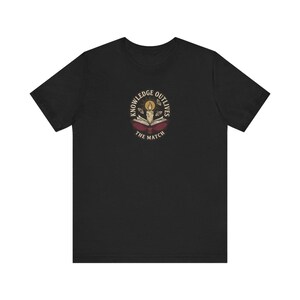 Knowledge Outlives the Match Tee | Dark Academia Book Candle T-Shirt | Banned Books Reader Gift Shirt image 1