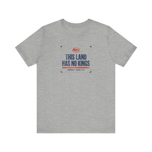 No Kings T-Shirt | This Land Has No Kings Vintage Protest Tee | Anti Authoritarian Pro Democracy Shirt, America Since 1776 image 8