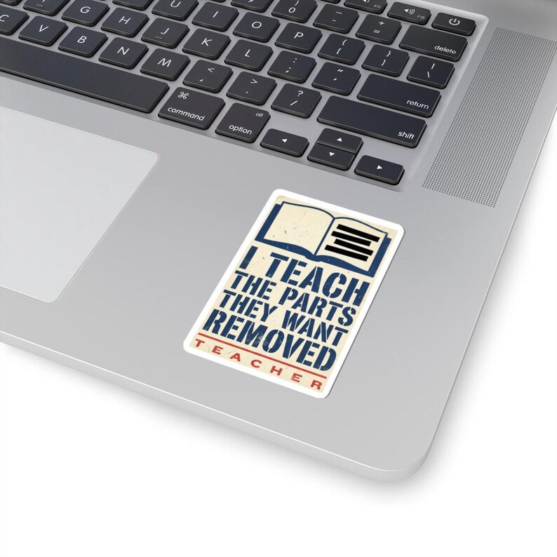 I Teach The Parts They Want Removed Sticker | Banned Books Teacher Decal | Anti Book Ban Gift image 2