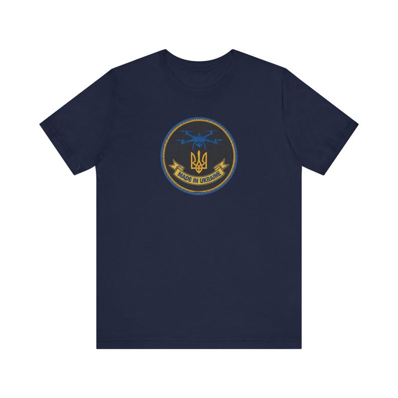 ウクライナ製ドローン士気向上パッチTシャツ｜FPVクワッドコプタートライデントTシャツ｜ウクライナ製ミリタリーギフト（男性向け） 画像 9