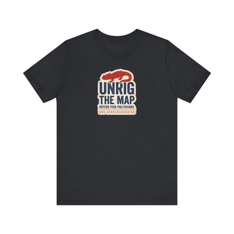 Unrig The Map Shirt | End Gerrymandering Tee | Fair Maps Voting Rights Activist Gift image 2
