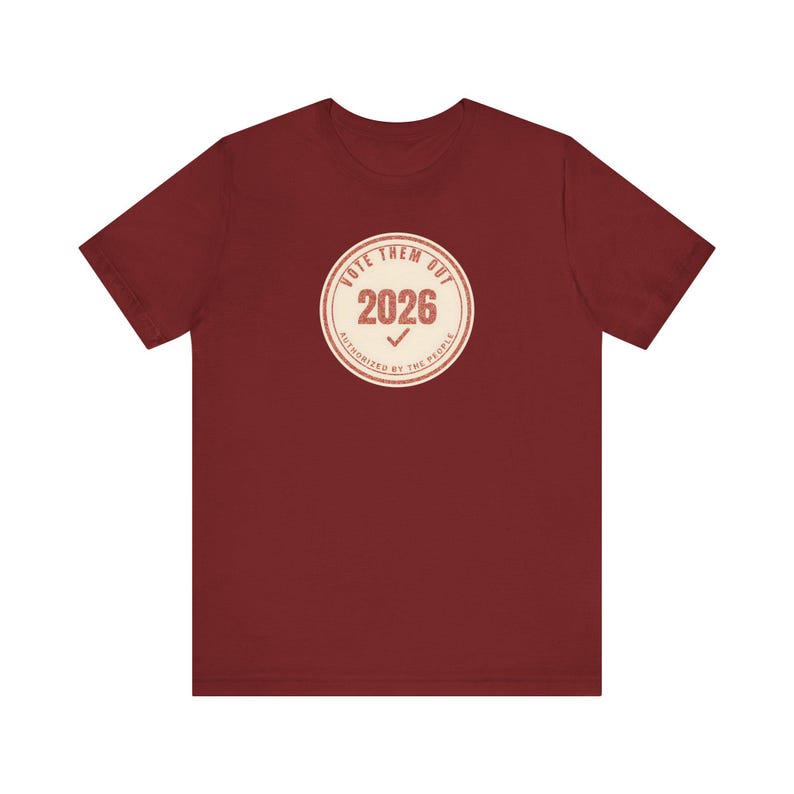 Vote Them Out 2026 Tee | Red Protest Stamp Midterms T-Shirt | Get Out The Vote Gift for Voters image 11