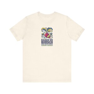 Raised on Borsch and Resistance Shirt, Ukrainian Heritage Tee, Folk Art Beet Graphic, Diaspora Pride Gift image 3