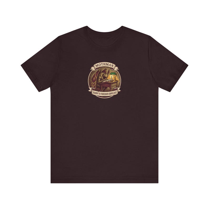 Mothman Dark Academia T-Shirt | Forbidden Knowledge Cryptid Tee | Banned Books Reader Gift for Book Lovers image 10