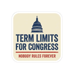 Term Limits for Congress Sticker | Nobody Rules Forever Political Decal | Anti Incumbent Government Reform Sticker image 7