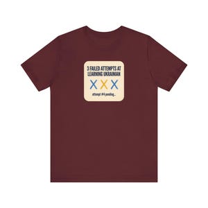 3 Failed Attempts at Learning Ukrainian T-Shirt, Funny Ukrainian Language Learner Tee, Diaspora Heritage Gift, Unisex Mova Shirt image 10