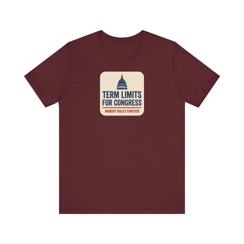 Term Limits for Congress Tee | Navy Capitol Dome Anti Incumbent Shirt | Bipartisan Government Reform Gift image 9