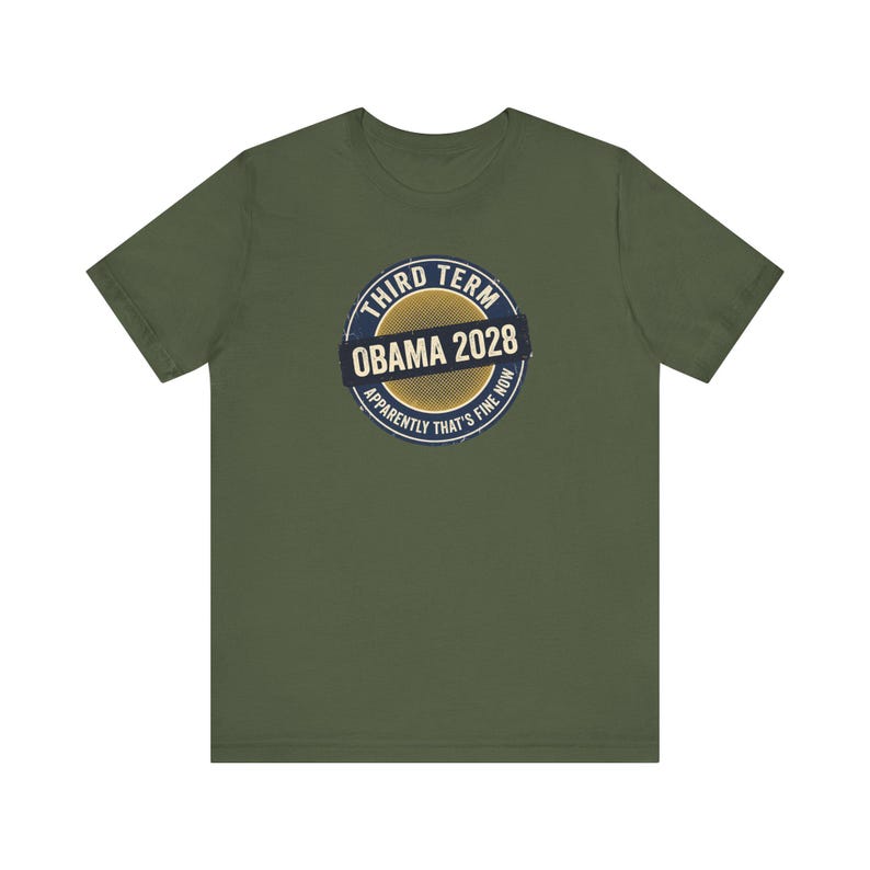 Obama 2028 T-Shirt | Third Term Satire Tee | Funny Political Humor Shirt Gift for Democrats image 4