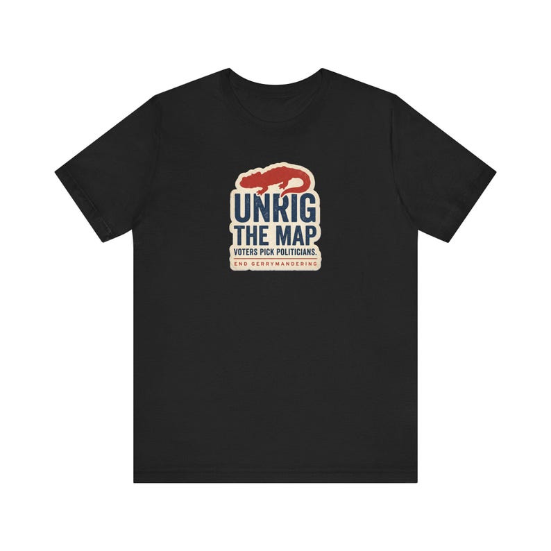 Unrig The Map Shirt | End Gerrymandering Tee | Fair Maps Voting Rights Activist Gift image 1