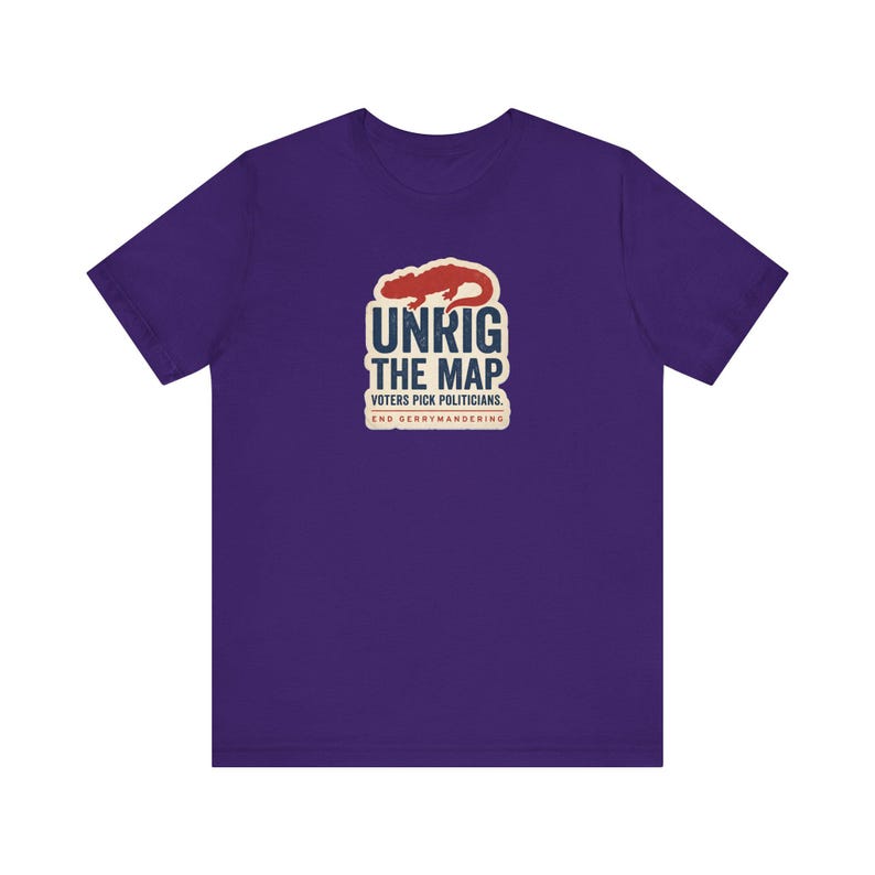 Unrig The Map Shirt | End Gerrymandering Tee | Fair Maps Voting Rights Activist Gift image 8