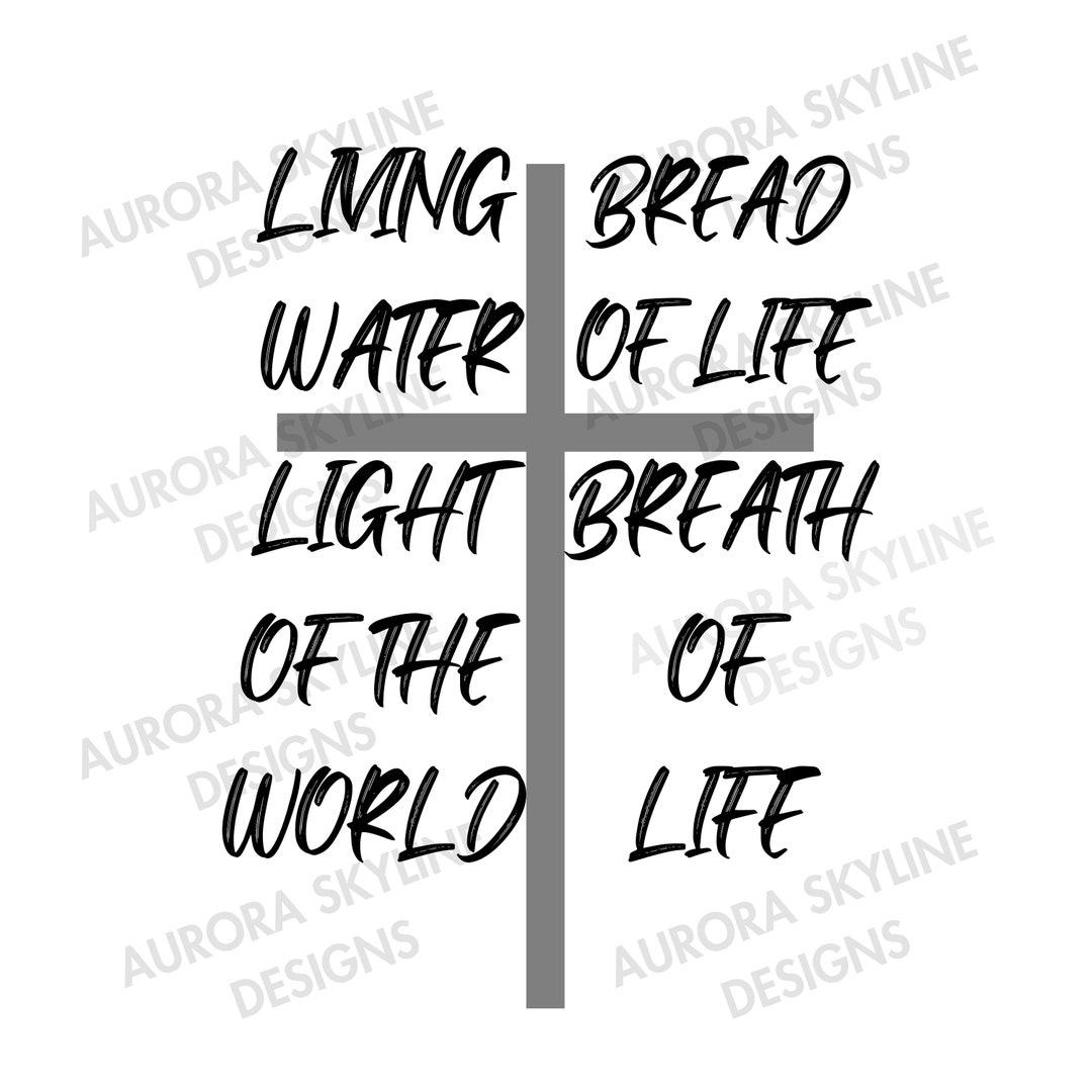 JESUS IS Svg Living Water, Bread of Life, Light of the World, Breath of