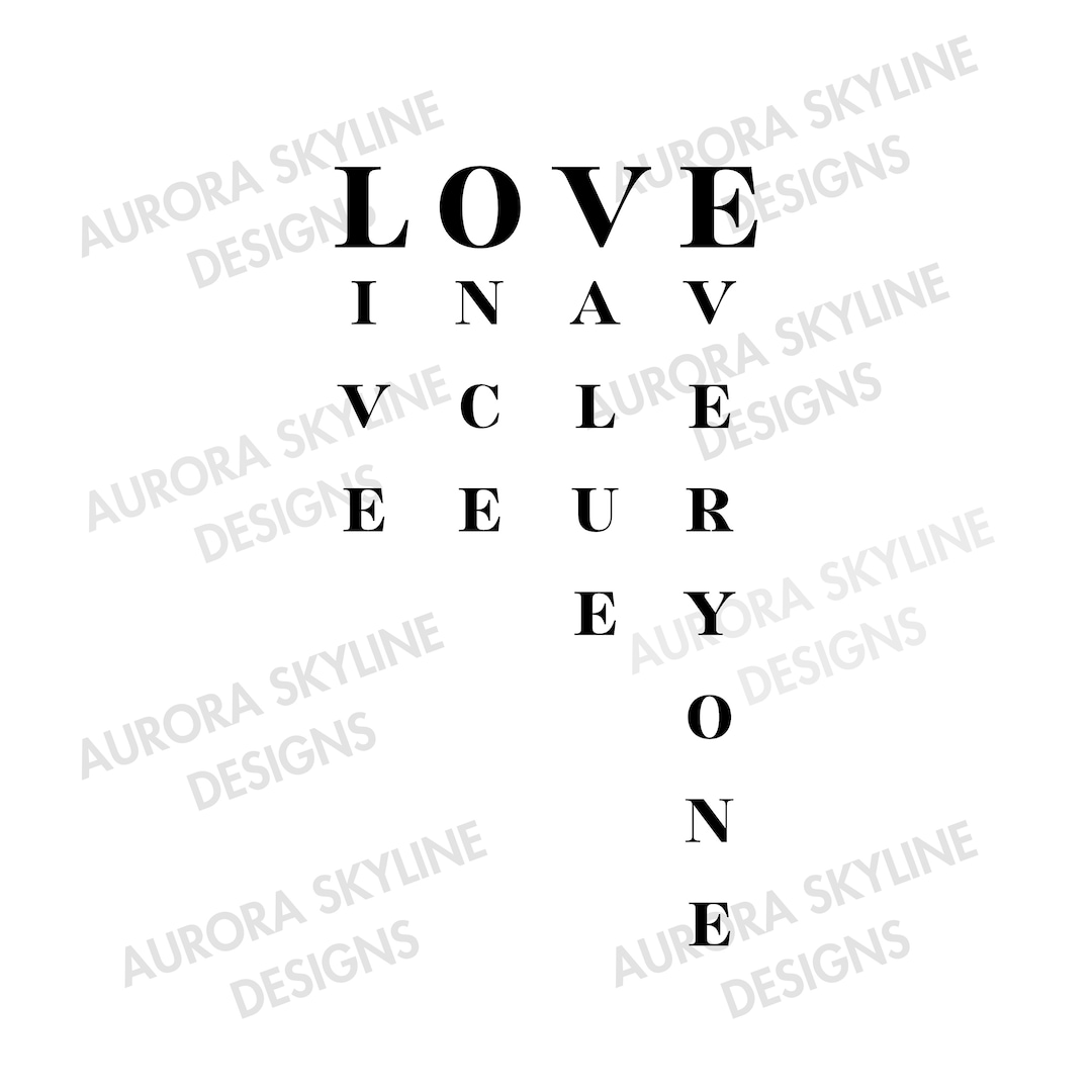 LOVE Acronym Christian Cross Svg Bible Svg Jesus Christian Svg Faith
