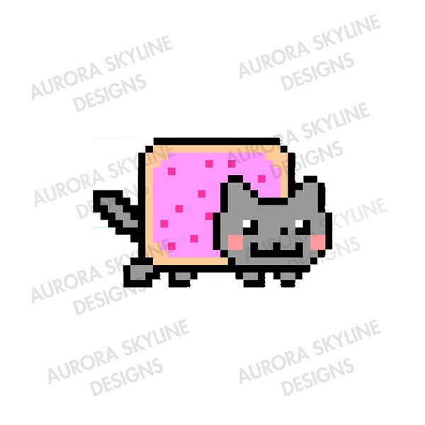 NYAN CAT svg - Poptart Cat svg - Funny Cat svg - Cat Bumper Sticker - Kitty svg - Gray svg - Cat svg - Pink cat svg - Gato svg