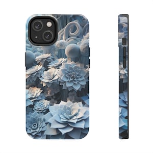 Blue Flowers Phone Case| Tough Case| iPhone, Samsung Galaxy