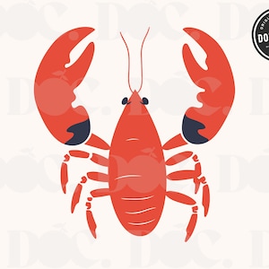 Larry Maine Lobster SVG | Cartoon Lobster | Laser Cut File | Amazing for Lobster Logos T-Shirt Design Decor and Crafts | Digital Download